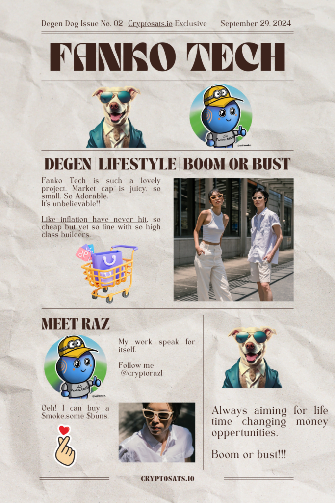 Fanko tech , dmt , cryptosats.io