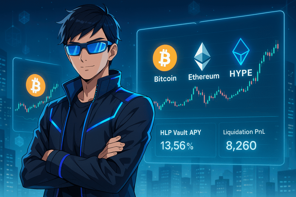 Futuristische hype crypto trader in de stad